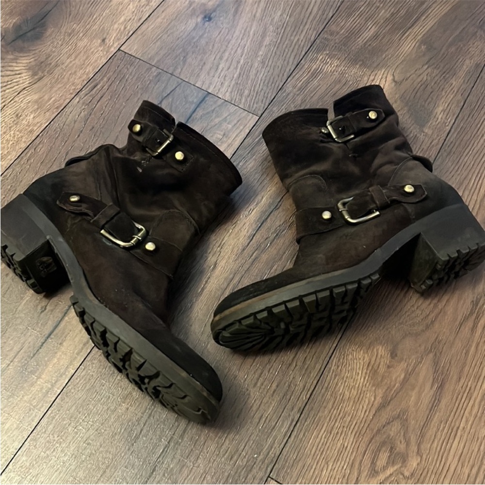 Alberto Fermani limited edition brown suede Moto boot size 41